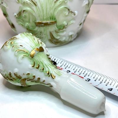 Beautiful Victorian Milk Glass Vanity Bottle