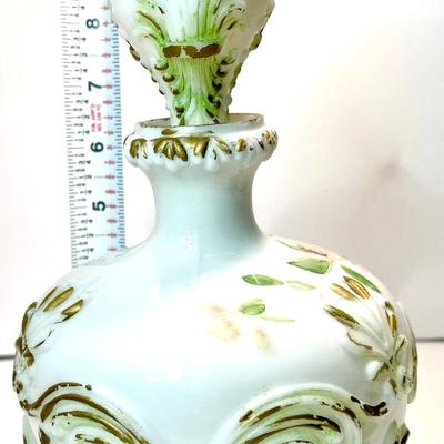 Beautiful Victorian Milk Glass Vanity Bottle