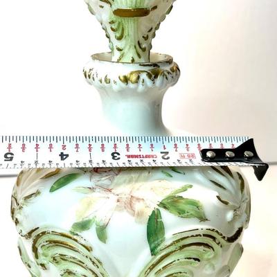 Beautiful Victorian Milk Glass Vanity Bottle