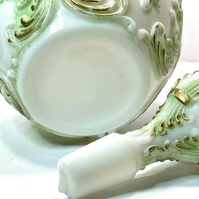 Beautiful Victorian Milk Glass Vanity Bottle