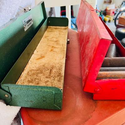 Small Metal Tool Boxes. (G-JM)