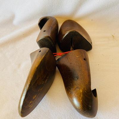 Antique Cast Iron Shoe Mold and Wooden Shoe Trees (GR-SL)