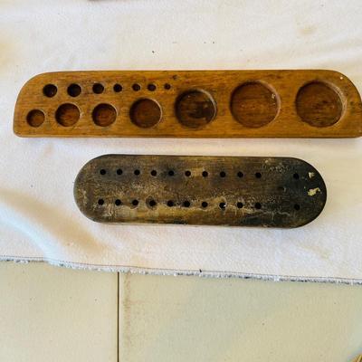 Antique Cast Iron Shoe Mold and Wooden Shoe Trees (GR-SL)