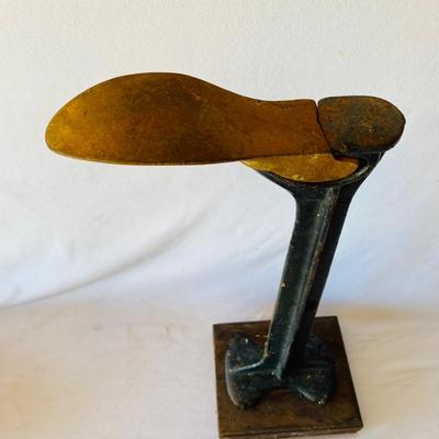 Antique Cast Iron Shoe Mold and Wooden Shoe Trees (GR-SL)