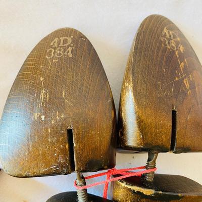 Antique Cast Iron Shoe Mold and Wooden Shoe Trees (GR-SL)