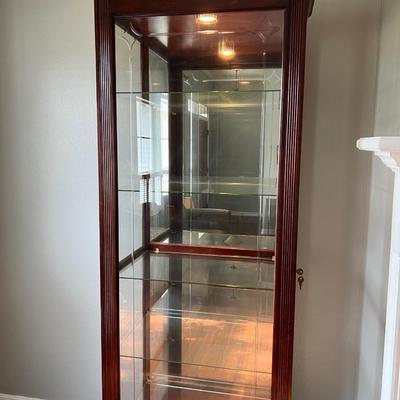 PULASKI KEEPSAKE Sliding Door Curio Cabinet With 5 Glass Shelves (A)