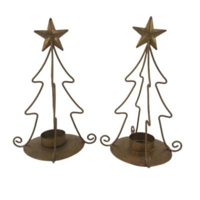 Gold Tree Candle Holders