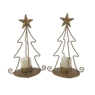 Gold Tree Candle Holders