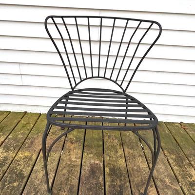 Round Back Iron Chair Set