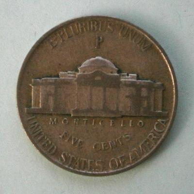 UNITED STATES 1942P Silver Nickel