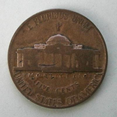 UNITED STATES 1943P Silver Nickel