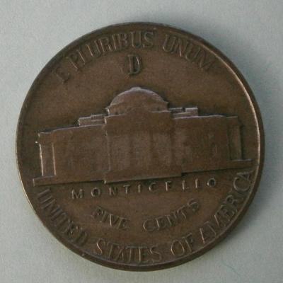 UNITED STATES 1944D Silver Nickel