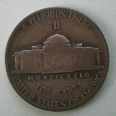 UNITED STATES 1945D Silver Nickel