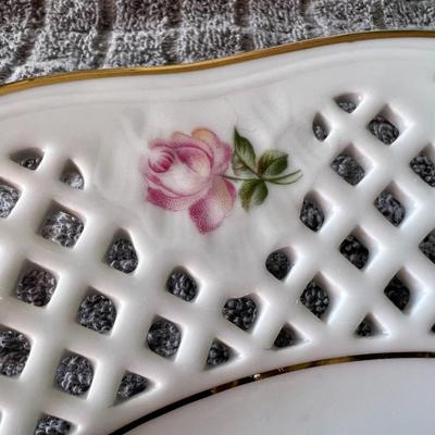 Vintage German Shumann Arzberg Golden Crown E & R Wild Rose Porcelain Decorative Plate 10" Inches