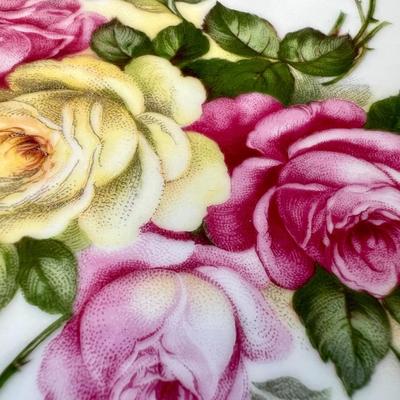 Vintage German Shumann Arzberg Golden Crown E & R Wild Rose Porcelain Decorative Plate 10" Inches