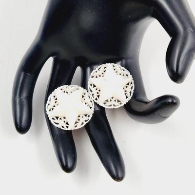 MADE IN BETHLEHEM - MOTHER OF PEARL STAR EARRINGS