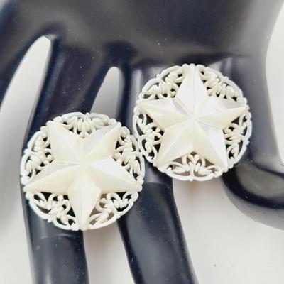 MADE IN BETHLEHEM - MOTHER OF PEARL STAR EARRINGS