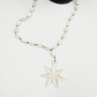 MADE IN BETHLEHEM STAR THEMED MOTHER OF PEARL NECKLACE