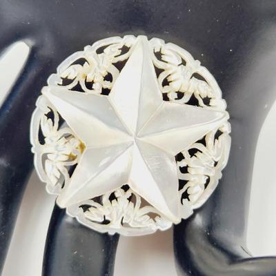 MADE IN BETHLEHEM - MOTHER OF PEARL STAR BROOCH