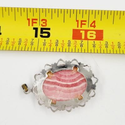 VINTAGE RHODINITE SILVER TONED PENDANT