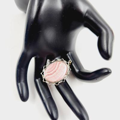 VINTAGE RHODINITE SILVER TONED PENDANT