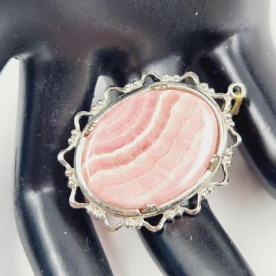 VINTAGE RHODINITE SILVER TONED PENDANT