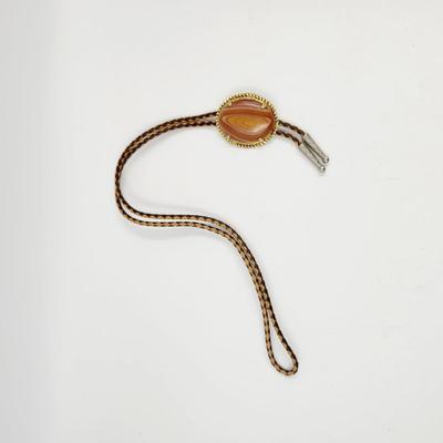 SOUTHWESTERN FRAMED AGATE BOLO TIE