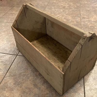 Vintage wooden tool box