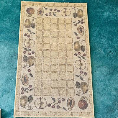 Gold-Framed Floral Print and Rug (LR-JM)