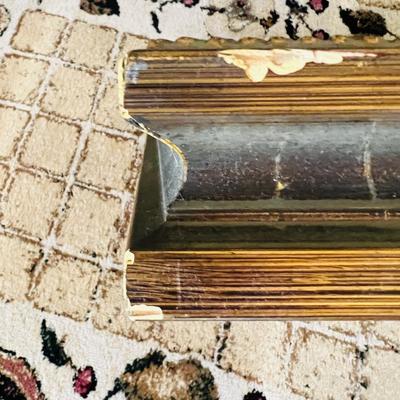 Gold-Framed Floral Print and Rug (LR-JM)