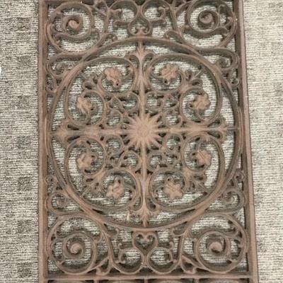 Wrought iron front door mat or wall hanging