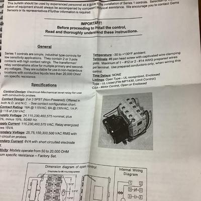 Gems Sensors Electromechanical Controls limit control MP1430