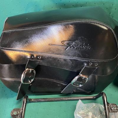 Sportsters Leather Side Bags W/Brackets