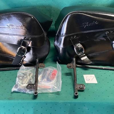 Sportsters Leather Side Bags W/Brackets
