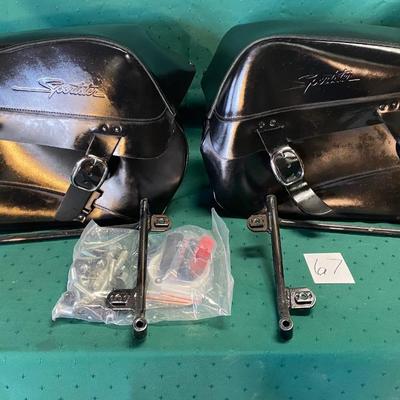 Sportsters Leather Side Bags W/Brackets