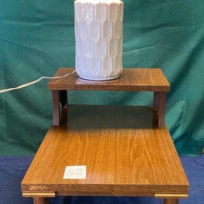 Mid-Century 1950s Side Table w/Lamp