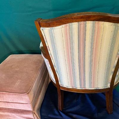Vintage Chair and Ottoman