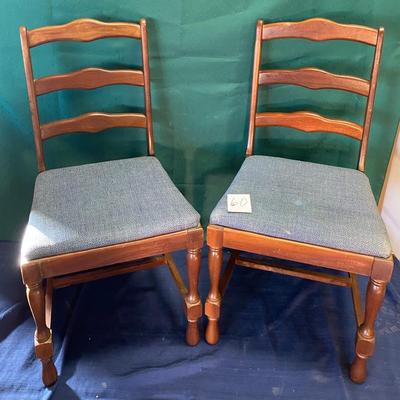 2 Antique Solid Wood Chairs