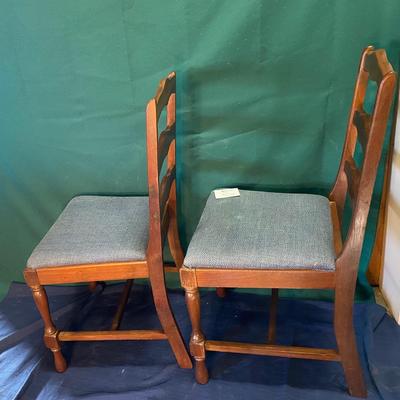 2 Antique Solid Wood Chairs