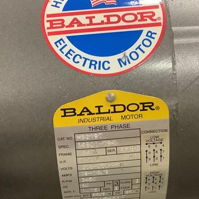 Baldor Industrial Motor Three Phase Cat. No. V3219T 7 1/2HP 3400RPM no box