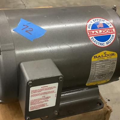 Baldor Industrial Motor Three Phase Cat. No. V3219T 7 1/2HP 3400RPM no box