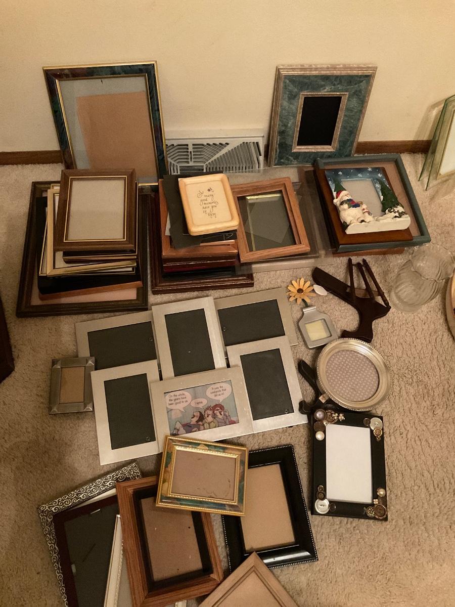 Large group of picture frames