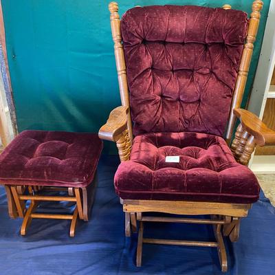 Beautiful Glider and Ottoman