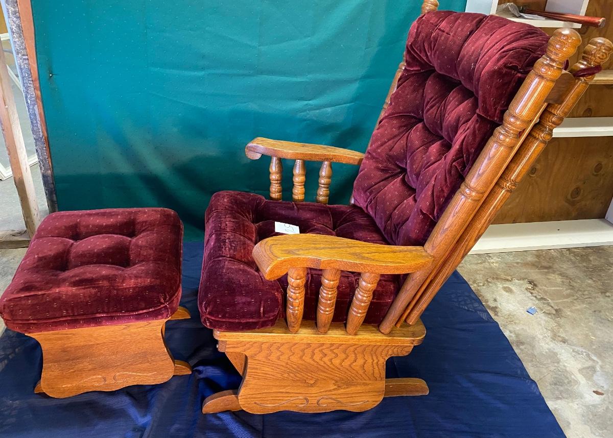 Beautiful Glider and Ottoman