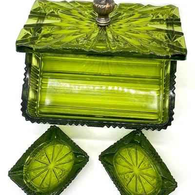 Indiana Glass Cigarette Set