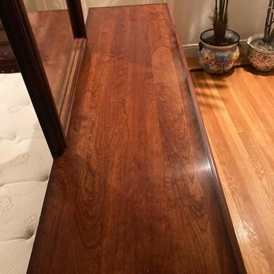 Harden cherry wood long dresser with mirror