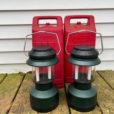 Pair of Coleman Electric Lanterns