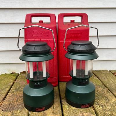 Pair of Coleman Electric Lanterns
