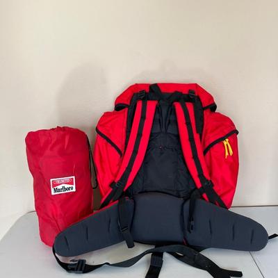 Vintage Marlboro Back Pack/Sleeping Bag *see description