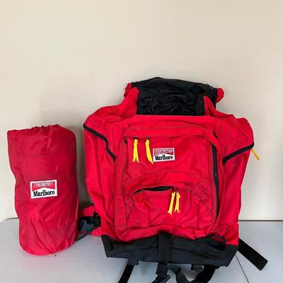 Vintage Marlboro Back Pack/Sleeping Bag *see description